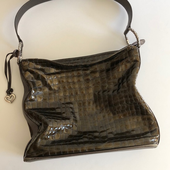Brighton Handbags - Brighton olive green Cher crocodile handbag